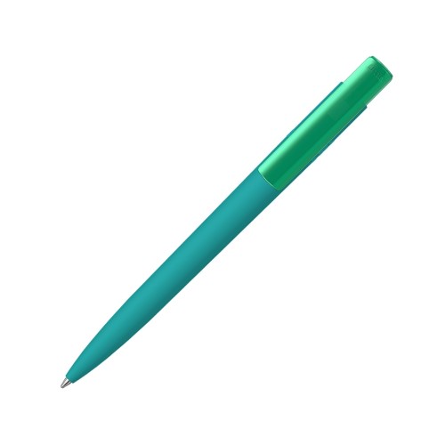 Купить Шариковая ручка RECYCLED PET PEN PRO K transparent GUM soft-touch, бирюзовый с нанесением логотипа