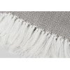 Купить Плед акриловый Tassel с белой бахромой, бежевый с нанесением логотипа