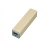 Купить PB-wood1 Универсальное зарядное устройство power bank прямоугольной формы. 2600MAH. Белый с нанесением логотипа