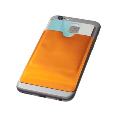 Купить Бумажник для карт с RFID-чипом для смартфона, оранжевый с нанесением