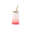 Купить Стакан стеклянный DALBY с цветным градиентом, 350 мл, белый/красный с нанесением логотипа