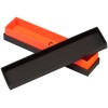 Купить Футляр для 1 ручки Bloom, черный с оранжевым с нанесением логотипа