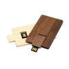 Купить Флешка в виде деревянной карточки с выдвижным механизмом, 32 Гб, коричневый с нанесением логотипа