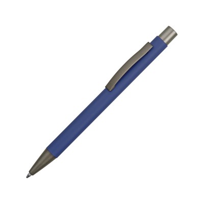 Купить Ручка металлическая soft touch шариковая Tender, синий/серый с нанесением