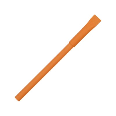 Купить Ручка картонная с колпачком Recycled, оранжевый с нанесением