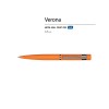 Купить Ручка металлическая шариковая Verona, софт-тач, 1.0 мм, оранжевый с нанесением логотипа