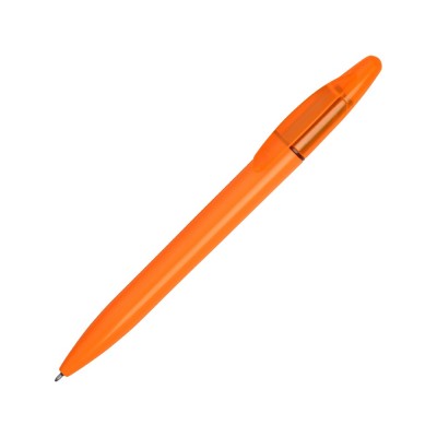 Купить Ручка пластиковая шариковая Mark с хайлайтером, оранжевый с нанесением