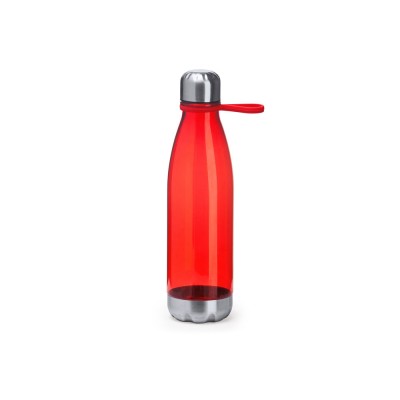Купить Бутылка EDDO в прозрачной AS-отделке, 700 мл, красный с нанесением логотипа