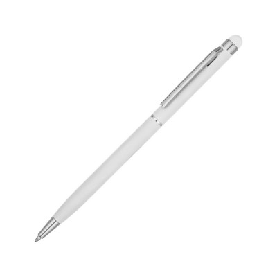 Купить Ручка-стилус шариковая Jucy Soft с покрытием soft touch, белый с нанесением