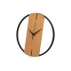 Купить Деревянные часы с металлическим ободом, диаметр 30 см, Time Wheel, натуральный/черный с нанесением логотипа