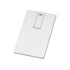 Купить Флеш-карта USB 2.0 64 Gb в виде металлической карты Card Metal, серебристый с нанесением логотипа