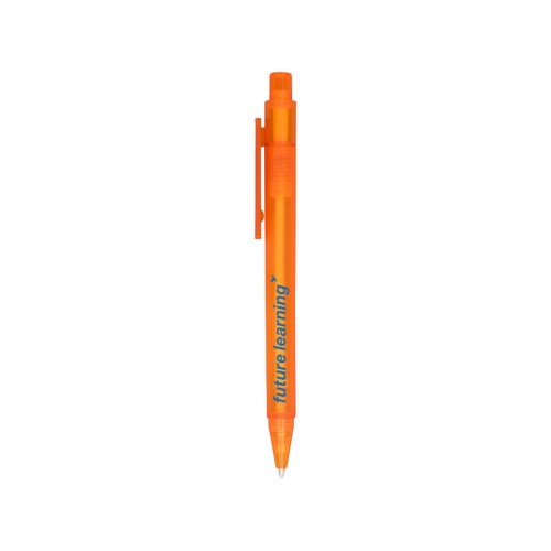 Купить Перламутровая шариковая ручка Calypso, frosted orange с нанесением логотипа Купить Перламутровая шариковая ручка Calypso, frosted orange с нанесением логотипа