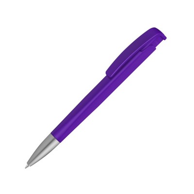 Купить Шариковая ручка с геометричным корпусом из пластика Lineo SI, фиолетовый с нанесением логотипа