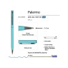 Купить Ручка Palermo шариковая  автоматическая, бирюзовый металлический корпус, 0,7 мм, синяя с нанесением логотипа