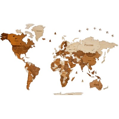 Купить Интерьерная карта мира World с нанесением логотипа