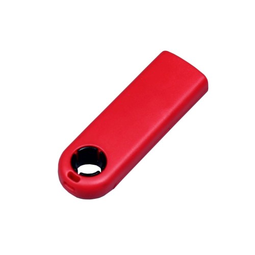 Купить USB-флешка промо на 128 Гб прямоугольной формы, выдвижной механизм, черный с нанесением логотипа