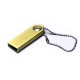 Купить USB 2.0-флешка на 4 Гб с мини чипом и круглым отверстием, золотистый с нанесением логотипа