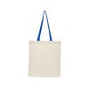 Купить Складная эко-сумка Nevada из хлопка плотностью 100 г/м2, синий с нанесением логотипа