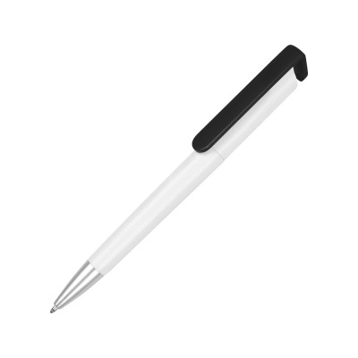 Купить Ручка-подставка Кипер, белый/черный с нанесением логотипа