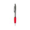 Купить Ручка пластиковая шариковая CONWI, серебристый/красный с нанесением логотипа