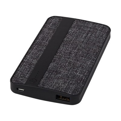 Купить Зарядное устройство из ткани, 4000 mAh, черный с нанесением
