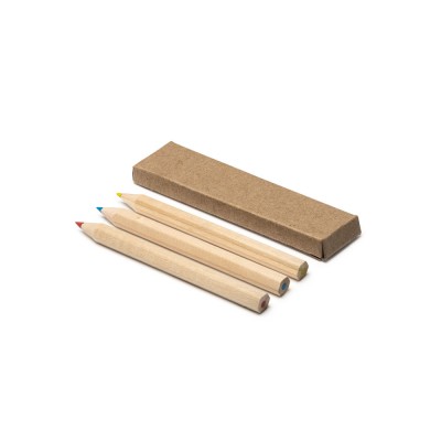 Набор DENOK из 3 цветных деревянных карандашей