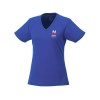 Купить Модная женская футболка Amery  с коротким рукавом и V-образным вырезом, синий с нанесением логотипа