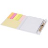 Купить Цветной комбинированный блокнот с ручкой, белый с нанесением логотипа