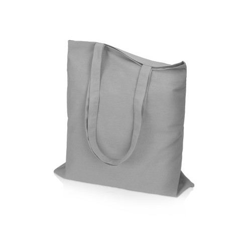 Купить Сумка для шопинга Carryme 140 хлопковая, 140 г/м2, серый (P) с нанесением логотипа