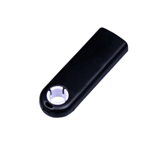 Купить USB-флешка промо на 8 Гб прямоугольной формы, выдвижной механизм, белый с нанесением логотипа