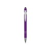 Купить Ручка металлическая soft-touch шариковая со стилусом Sway, фиолетовый/серебристый с нанесением логотипа