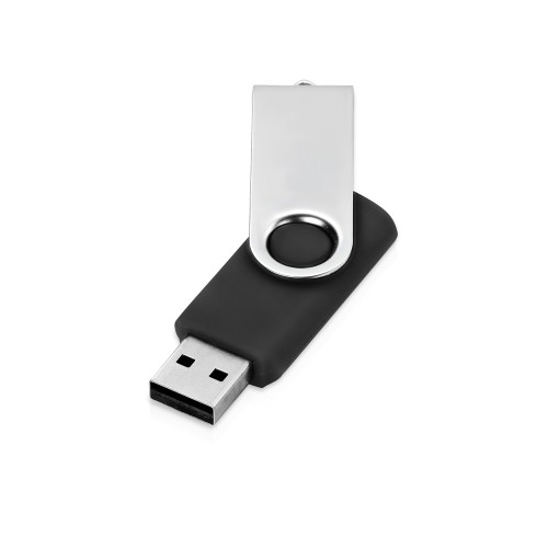 Купить Флеш-карта USB 2.0 16 Gb Квебек, черный с нанесением логотипа