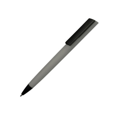 Купить Ручка пластиковая шариковая C1 софт-тач, серый с нанесением логотипа