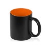 Купить Кружка с покрытием для гравировки Subcolor BLK, черный/оранжевый с нанесением логотипа