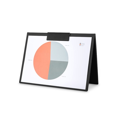 Купить Планшет на магнитах с крышкой из экокожи Favor, черный с нанесением логотипа