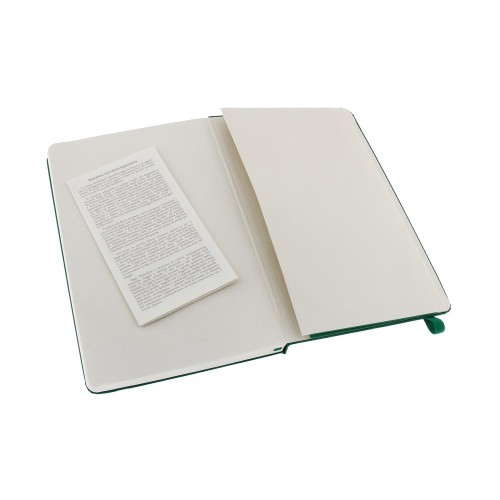 Купить Записная книжка Moleskine Classic (в линейку) в твердой обложке, Large (13х21см), зеленый с нанесением логотипа