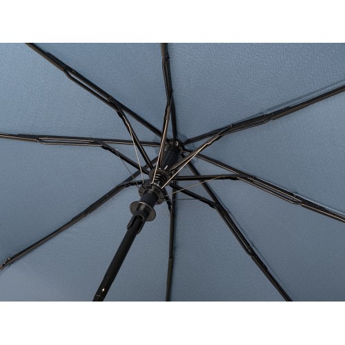 Купить Зонт-полуавтомат Roof с куполом из переработанного пластика, антрацит 2165C с нанесением логотипа