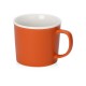 Купить Матовая кружка Nancy 360 мл цветная снаружи, белая внутри, оранжевый с нанесением логотипа