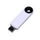 Купить USB-флешка промо на 128 Гб прямоугольной формы, выдвижной механизм, черный с нанесением логотипа