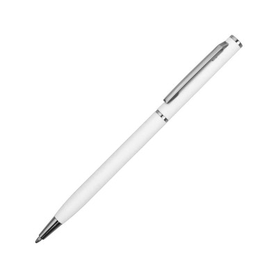 Купить Ручка металлическая шариковая Атриум с покрытием софт-тач, белый с нанесением логотипа