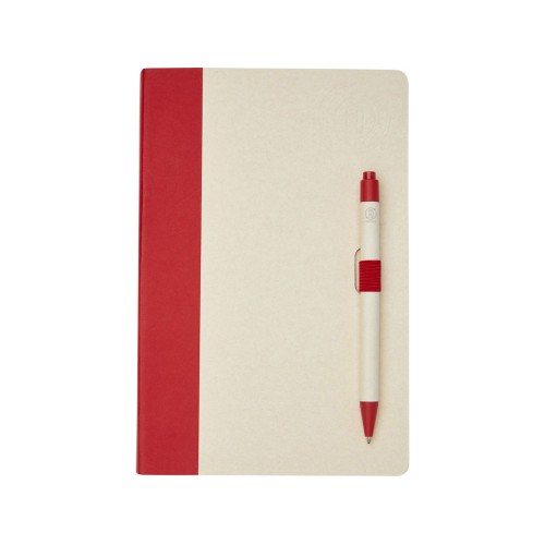 Купить Блокнот размером A5 и шариковая ручка Dairy Dream, красный с нанесением логотипа