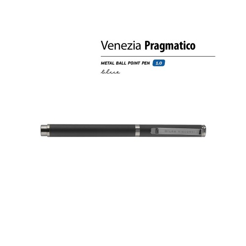 Купить Ручка металлическая шариковая Venezia Pragmatico софт-тач,черный с нанесением логотипа Купить Ручка металлическая шариковая Venezia Pragmatico софт-тач,черный с нанесением логотипа