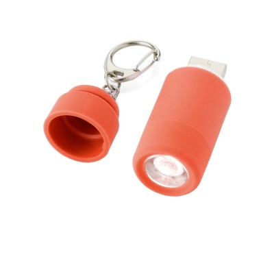Купить Мини-фонарь Avior с зарядкой от USB, красный с нанесением