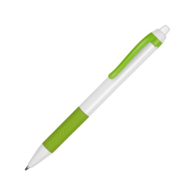 Купить Ручка пластиковая шариковая Centric, белый/зеленое яблоко с нанесением логотипа
