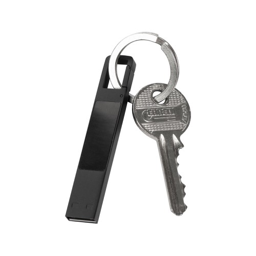 Купить USB 2.0- флешка на 32 Гб c подсветкой логотипа Hook LED, темно-серый, белая подсветка с нанесением логотипа