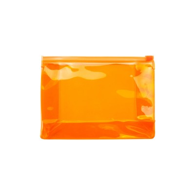 Купить Косметичка CARIBU из прозрачного ПВХ с герметичным замком, апельсин с нанесением логотипа