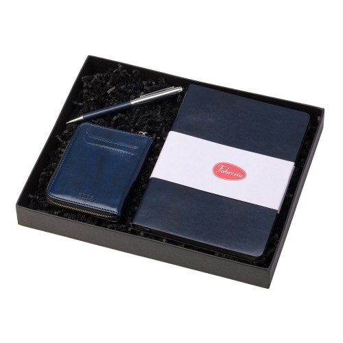 Купить Подарочный набор Fabrizio Large, темно-синий с нанесением логотипа