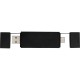 Купить Mulan Двойной USB 2.0-хаб, черный с нанесением логотипа