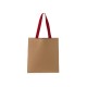 Купить Сумка-шоппер Papyrus из моющейся крафт-бумаги, натруальный/красный с нанесением логотипа