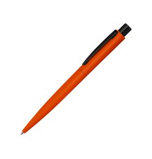 Ручка шариковая металлическая LUMOS M soft-touch, оранжевый/черный